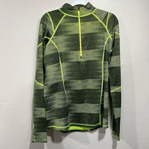 Neon Yellow and Black Reebok Half Zip